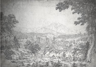 View of Cava dei Tirreni by Jacob Philippe Hackert
